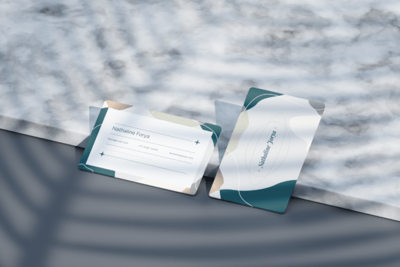Elevate Your Brand Identity with a Moody Business Card Creative Shape Mockup