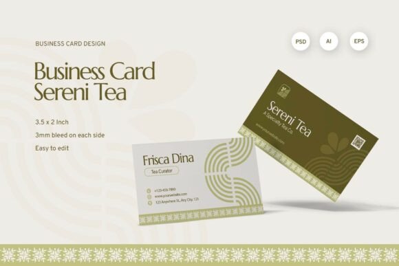 Elevating Brand Identity with the Sereni Tea Business Card Template