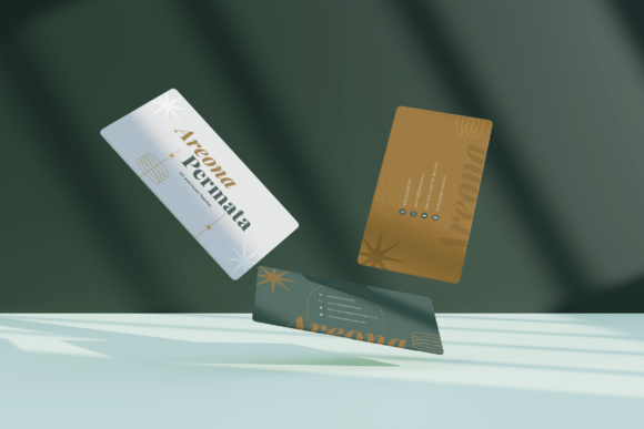 Elevating Brand Perception: The Strategic Power of the Green Shadow Business Card Mockup