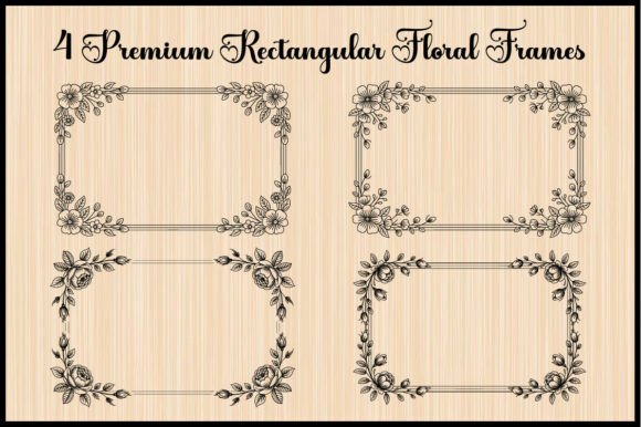 Evaluating the 4 Premium Rectangular Floral Frames Bundle for Design Projects