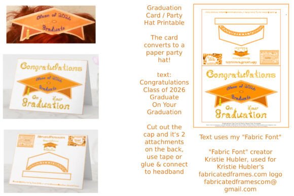 Graduation Card Orange Cap Blue 2026: A Unique Gift
