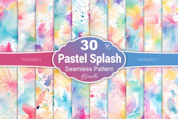 Pastel Watercolor Splash Pattern Guide