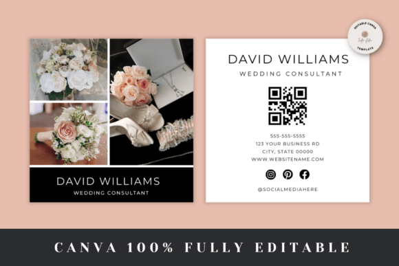 Professional Square Business Card: A Bold Digital Template