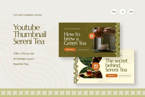 Sereni Tea: A Modern Thumbnail Design Template