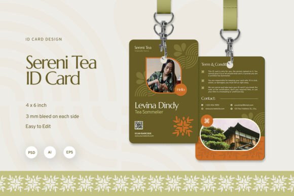 Sereni Tea - ID Card: Evaluating Modern Print Templates for Professional Branding