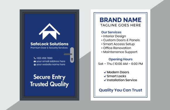 Strategic Branding with a Creative Door Shaped Business Card
