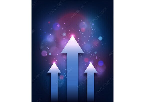 Visualizing Momentum: The Strategic Power of Three Blue Arrows Soaring Upward in Business Design