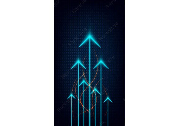 Visualizing Success with Blue Arrows Upward Business Growth Graphics